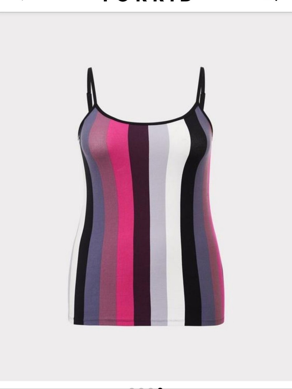 Striped Sleeveless Top in Red, Purple, Black & White